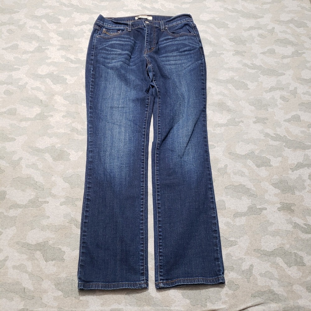 Levi's 505 Jeans Womens 10 Blue Straight Leg Denim Dark Wash